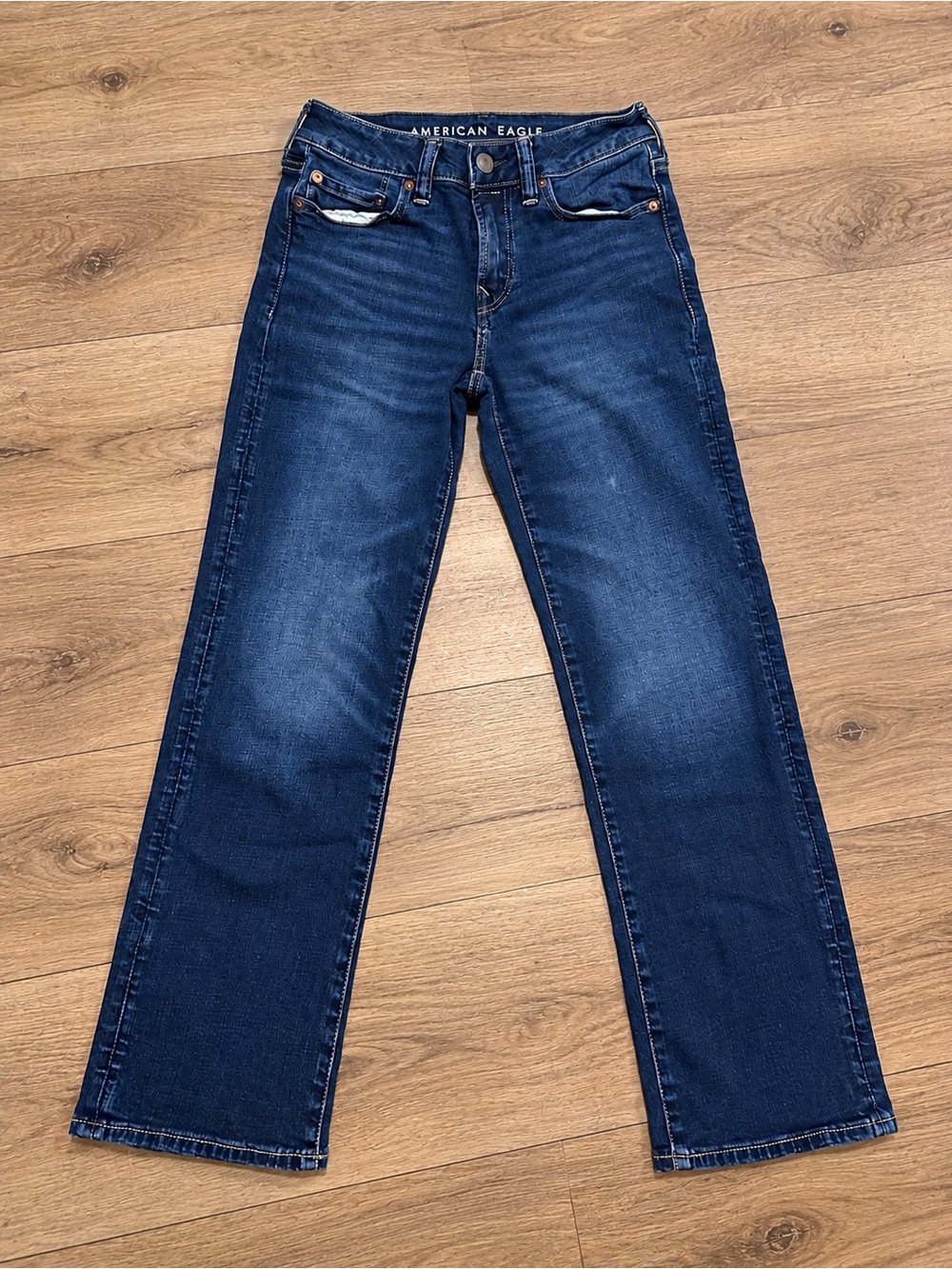 American Eagle Outfitters Men's Deep Indigo Straight Jeans